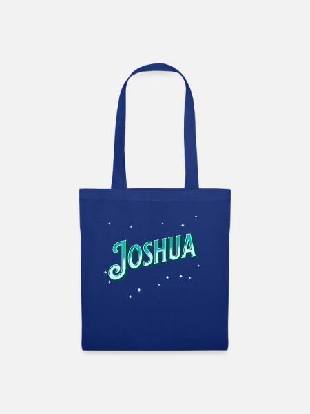 Joshua Namen personalisiert - Stoffbeutel - Royalblau