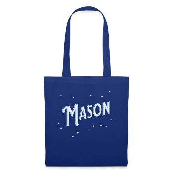 Mason Namen personalisiert - Stoffbeutel - Royalblau - Vorne