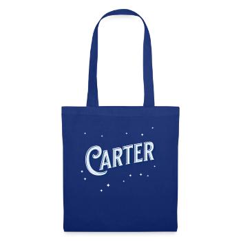 Carter Namen personalisiert - Stoffbeutel - Royalblau - Vorne