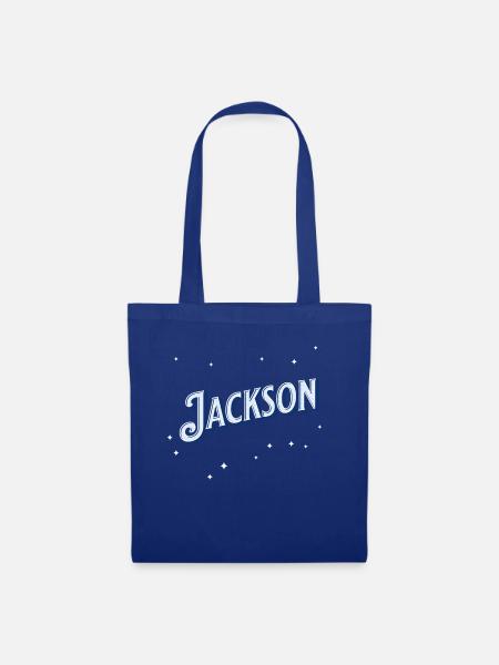 Jackson Namen personalisiert - Stoffbeutel - Royalblau