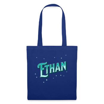 Ethan Namen personalisiert - Stoffbeutel - Royalblau - Vorne