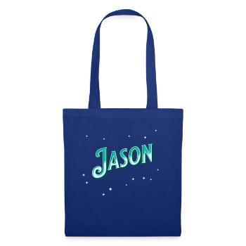 Noms de Jason personnalisés - Sac en tissu - bleu royal - Devant