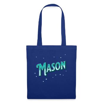 Mason Namen personalisiert - Stoffbeutel - Royalblau - Vorne