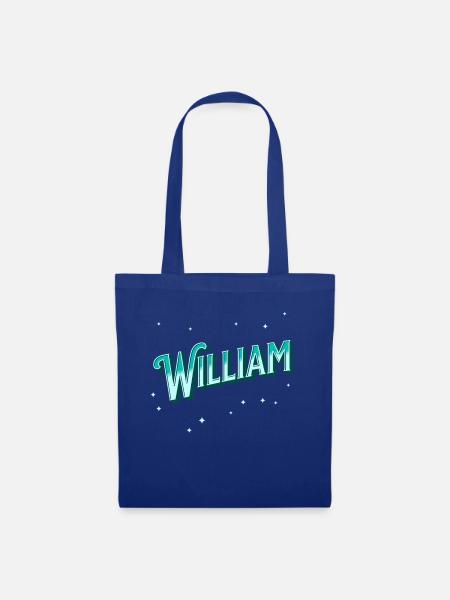 William Namen personalisiert - Stoffbeutel - Royalblau