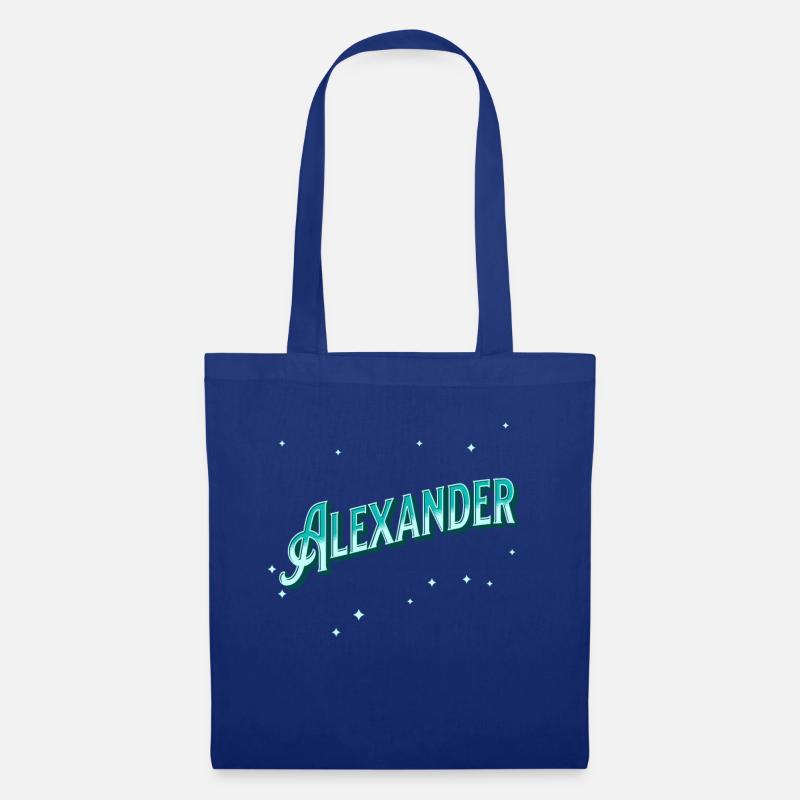Alexander Namen personalisiert - Stoffbeutel - Royalblau