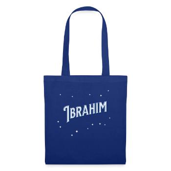 Ibrahim Namen personalisiert - Stoffbeutel - Royalblau - Vorne