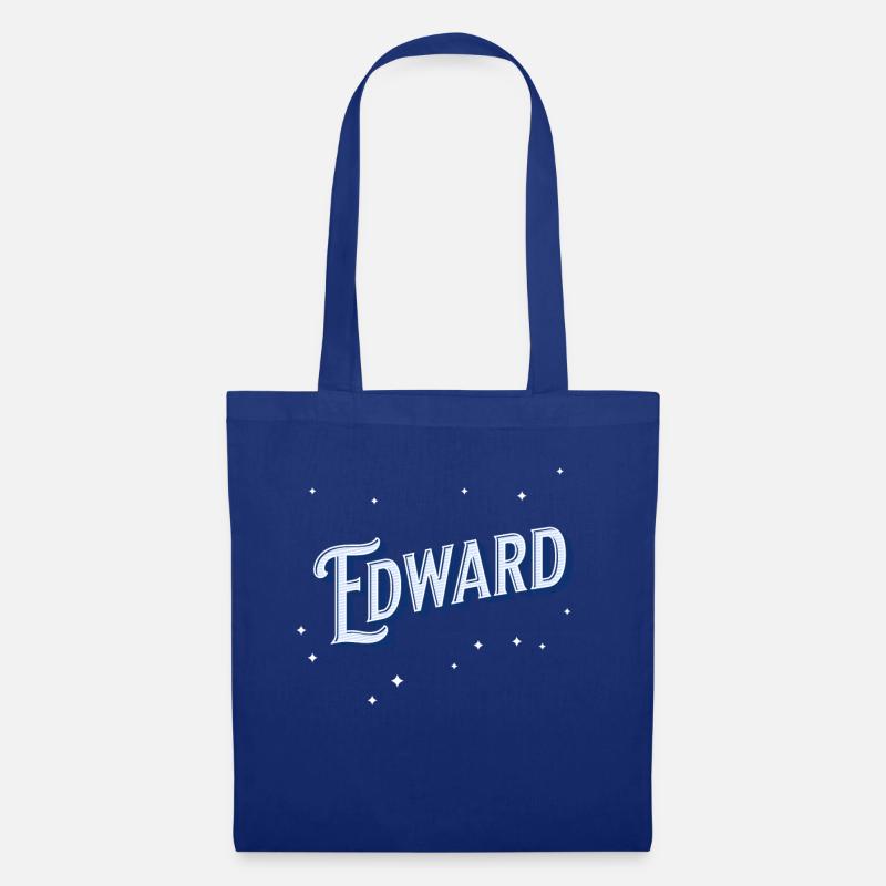 Edward Namen personalisiert - Stoffbeutel - Royalblau