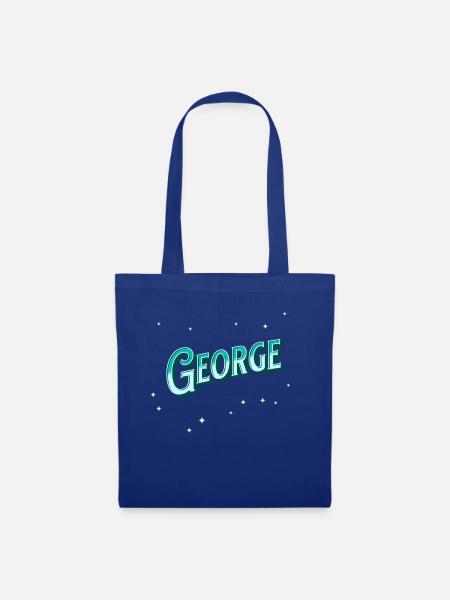 George Namen personalisiert - Stoffbeutel - Royalblau