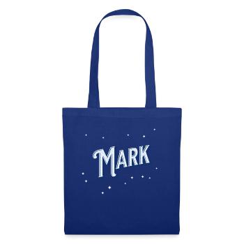 Mark Namen personalisiert - Stoffbeutel - Royalblau - Vorne