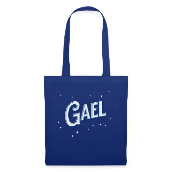 Nom Gael personnalisé - Sac en tissu - bleu royal - Devant