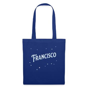 Francisco Namen personalisiert - Stoffbeutel - Royalblau - Vorne