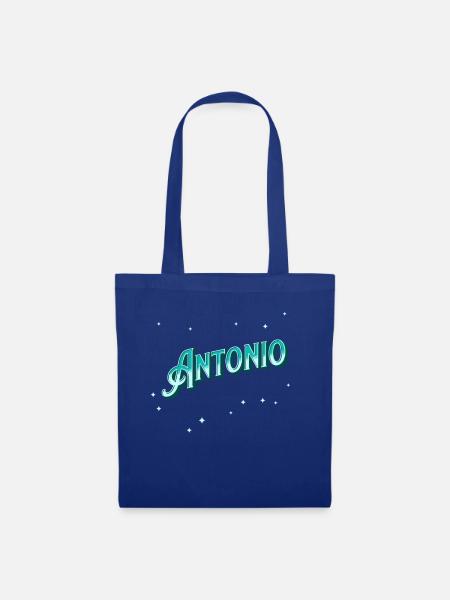 Antonio Namen personalisiert - Stoffbeutel - Royalblau