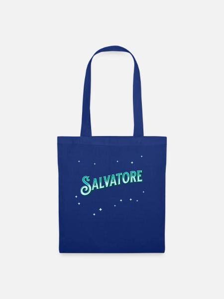 Salvatore Namen personalisiert - Stoffbeutel - Royalblau