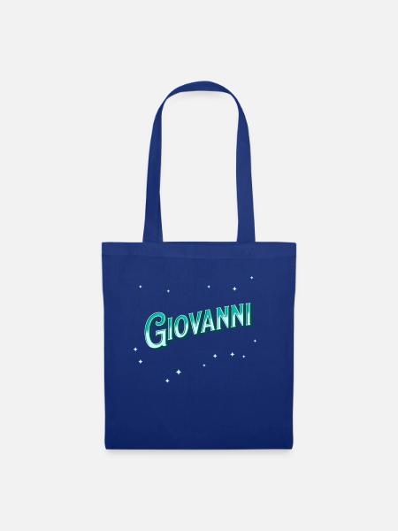 Giovanni Namen personalisiert - Stoffbeutel - Royalblau