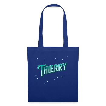 Nom Thierry personnalisé - Sac en tissu - bleu royal - Devant
