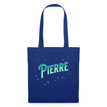 Pierre Namen personalisiert - Stoffbeutel - Royalblau - Vorne