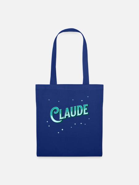 Claude Namen personalisiert - Stoffbeutel - Royalblau