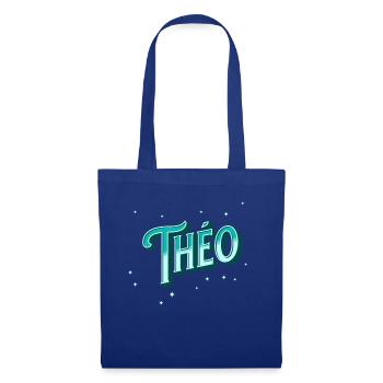 Theo Namen personalisiert - Stoffbeutel - Royalblau - Vorne