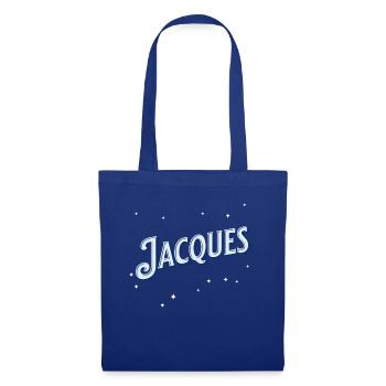 Nom Jacques personnalisé - Sac en tissu - bleu royal - Devant