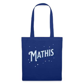 Mathis Namen personalisiert - Stoffbeutel - Royalblau - Vorne