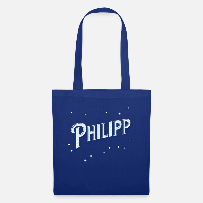 Philipp Namen personalisiert - Stoffbeutel - Royalblau