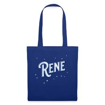 Rene Namen personalisiert - Stoffbeutel - Royalblau - Vorne