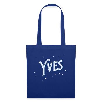 Nom Yves personnalisé - Sac en tissu - bleu royal - Devant