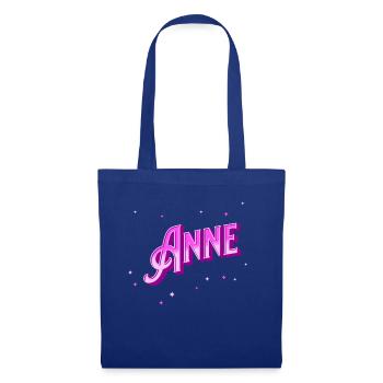 Nom Anne personnalisé - Sac en tissu - bleu royal - Devant
