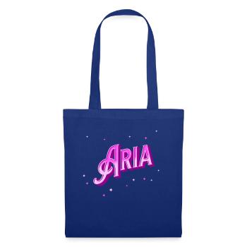 Nom Aria personnalisé - Sac en tissu - bleu royal - Devant