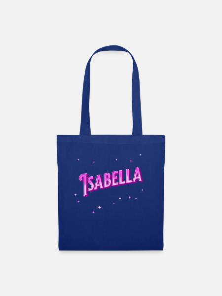 Isabella Namen personalisiert - Stoffbeutel - Royalblau