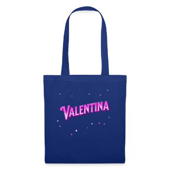 Le prénom de Valentina personnalisé - Sac en tissu - bleu royal - Devant