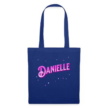Danielle nom personnalisé - Sac en tissu - bleu royal - Devant