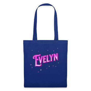 Evelyn Namen personalisiert - Stoffbeutel - Royalblau - Vorne