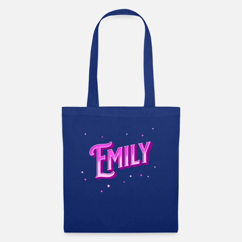 Emily Namen personalisiert - Stoffbeutel - Royalblau