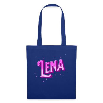 Lena Namen personalisiert - Stoffbeutel - Royalblau - Vorne
