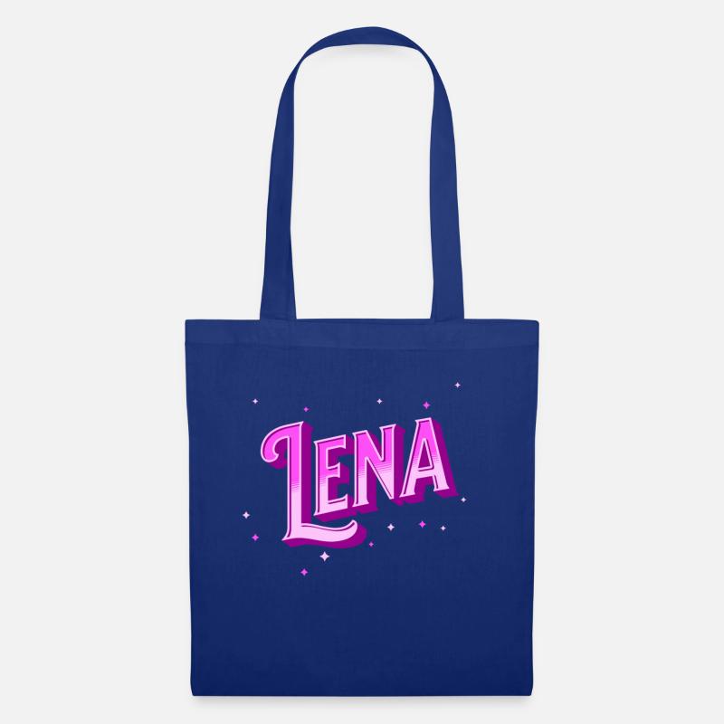 Lena Namen personalisiert - Stoffbeutel - Royalblau