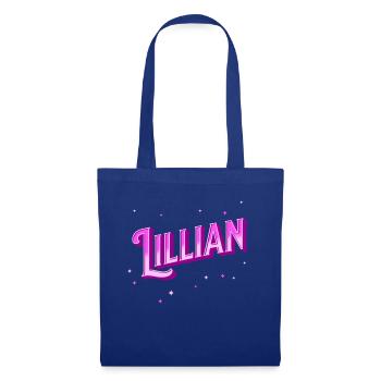Nom de Lillian personnalisé - Sac en tissu - bleu royal - Devant
