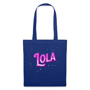Nom Lola personnalisé - Sac en tissu - bleu royal - Devant