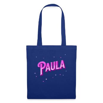 Paula Namen personalisiert - Stoffbeutel - Royalblau - Vorne