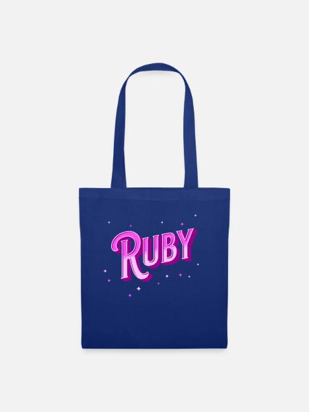 Ruby Namen personalisiert - Stoffbeutel - Royalblau