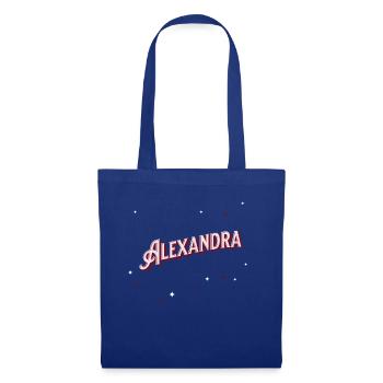 Alexandra Namen personalisiert - Stoffbeutel - Royalblau - Vorne