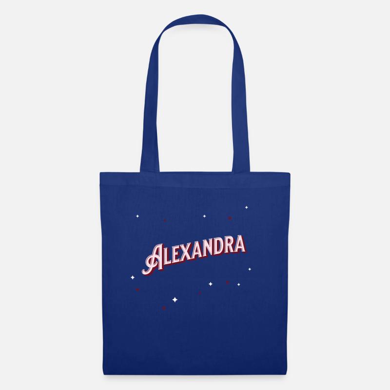 Alexandra Namen personalisiert - Stoffbeutel - Royalblau