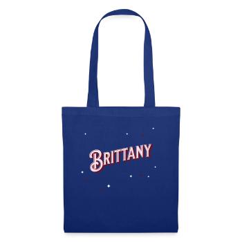 Brittany Namen personalisiert - Stoffbeutel - Royalblau - Vorne