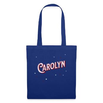 Prénom Carolyn personnalisé - Sac en tissu - bleu royal - Devant