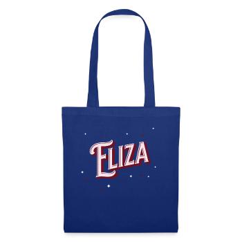 Prénom Eliza personnalisé - Sac en tissu - bleu royal - Devant