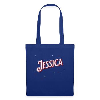 Jessica Namen personalisiert - Stoffbeutel - Royalblau - Vorne