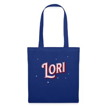 Prénom Lori personnalisé - Sac en tissu - bleu royal - Devant