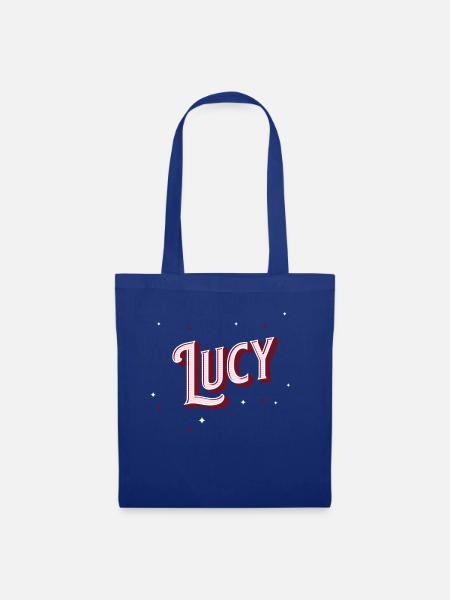 Prénom Lucie personnalisé - Sac en tissu - bleu royal