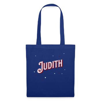 Judith Namen personalisiert - Stoffbeutel - Royalblau - Vorne