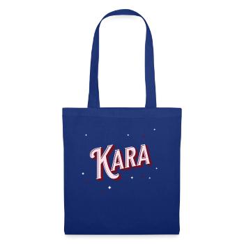 Prénom Kara personnalisé - Sac en tissu - bleu royal - Devant